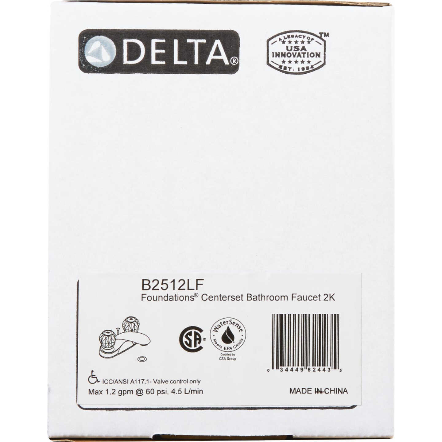 Delta Foundations Chrome 2-Handle Knob 4 In. Centerset Bathroom Faucet with Pop-Up Image 3