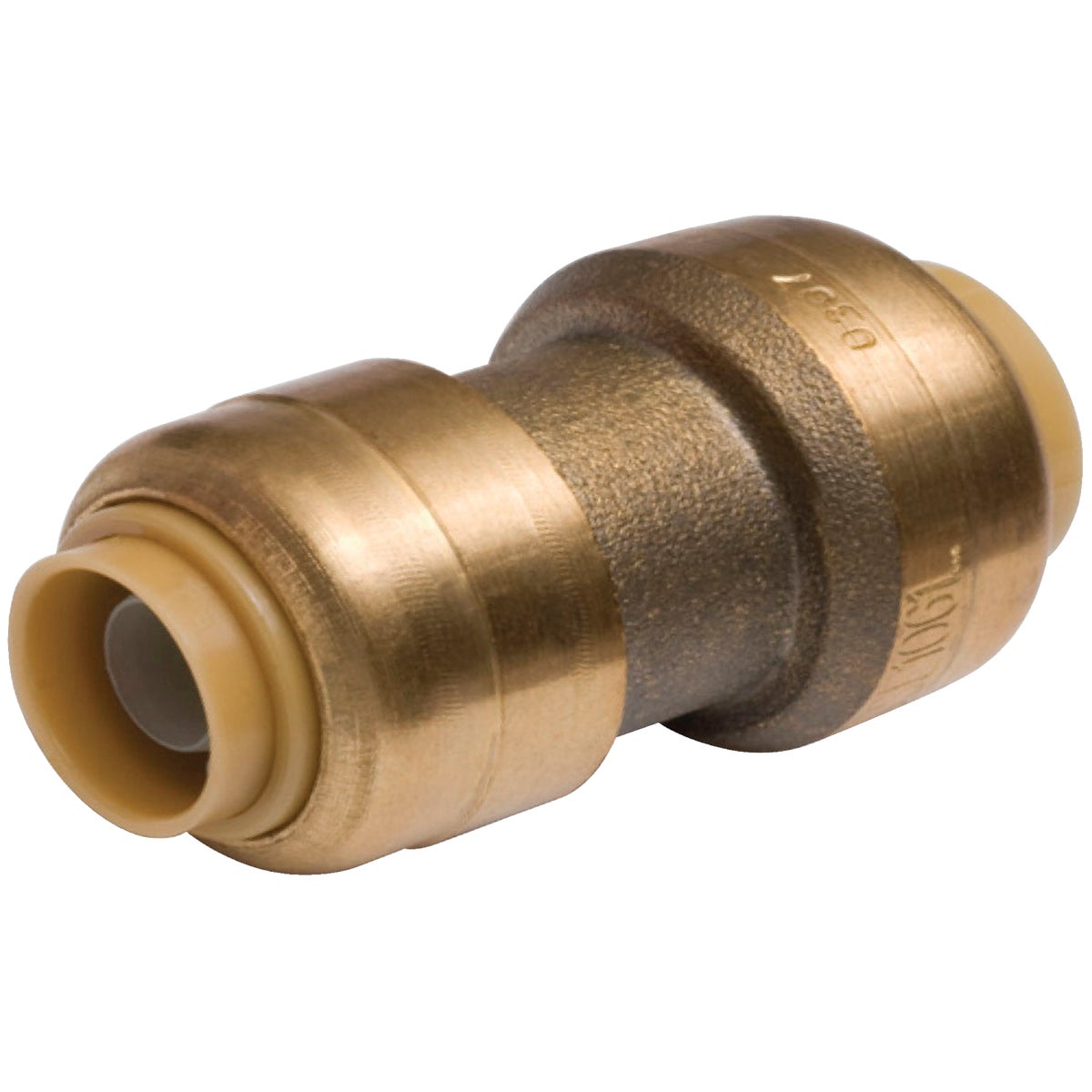 SharkBite 3/8 In. x 1/2 In. Push-to-Connect Brass Coupling Image 1