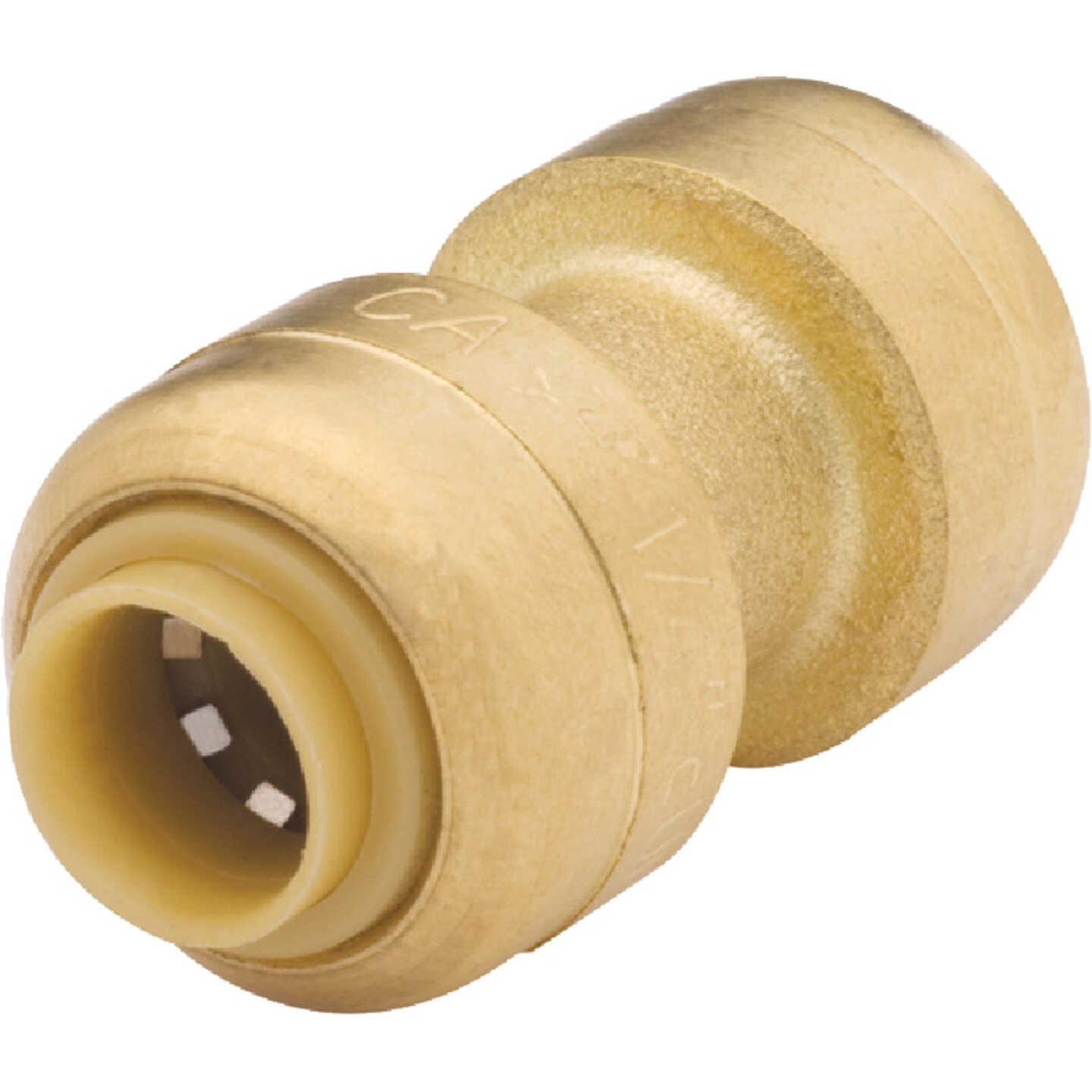 SharkBite 1/4 In. (3/8 In. OD) Push-to-Connect Straight Brass Coupling Image 1