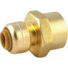 SharkBite 1/4 In. (3/8 In. OD) x 1/2 In. FNPT Reducing Brass Push-to-Connect Female Adapter Image 1