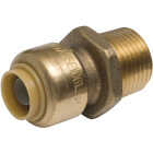 SharkBite 1/4 In. x 1/2 In. MNPT Reducing Brass Push-to-Connect Male Adapter Image 1