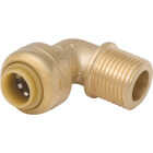 SharkBite 1/4 In. x 3/8 In. 90 Deg. Brass Elbow (1/4 Bend) Image 1