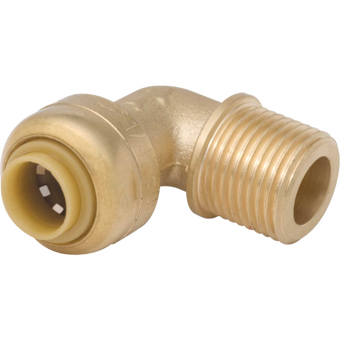 SharkBite 1/4 In. x 3/8 In. 90 Deg. Brass Elbow (1/4 Bend) Image 1