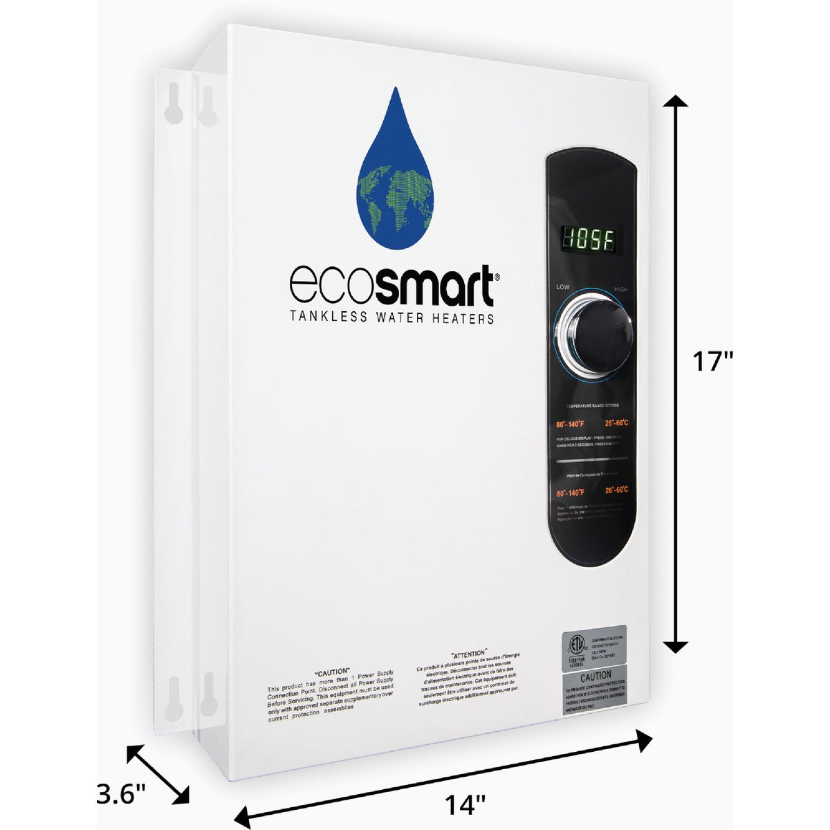 EcoSMART 240V Single Phase 18kW Tankless Electric Water Heater Image 2