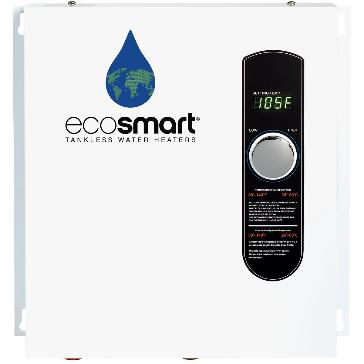 EcoSMART 240V Single Phase 27kW Tankless Electric Water Heater