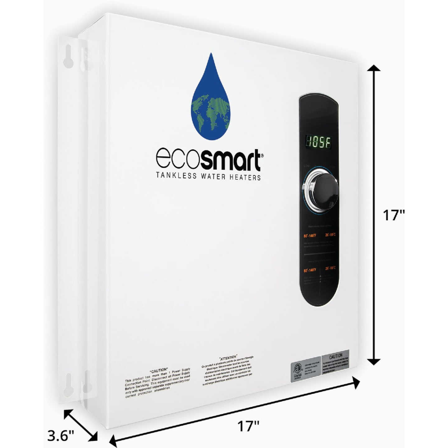 EcoSMART 240V Single Phase 27kW Tankless Electric Water Heater Image 2