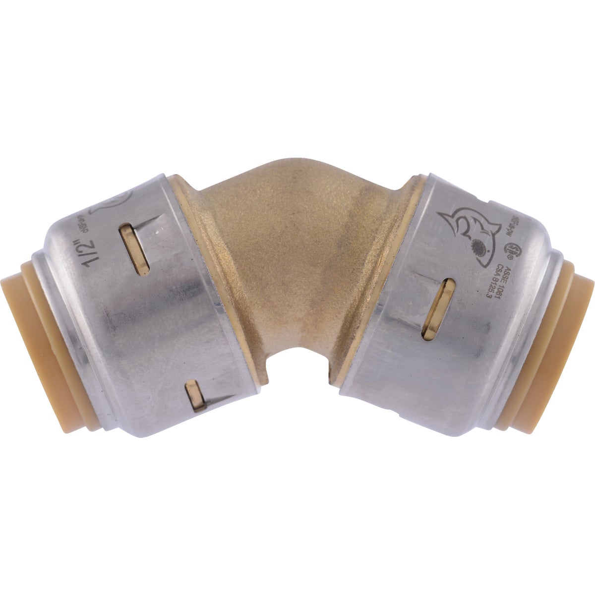 SharkBite 1/2 In. x 1/2 In. 45 Deg. Push-to-Connect Brass Elbow (1/8 Bend) Image 5