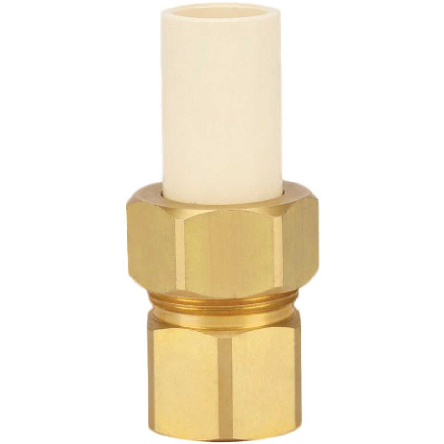 Homewerks 1/2 In. Slip x 1/2 In. FIP CPVC Transition Brass Union Image 1