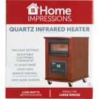 Home Impressions 1500W 120V Quartz Heater with Woodgrain Cabinet Image 2