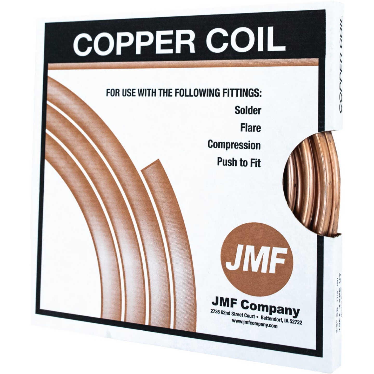 JMF Company 5/8 In. x 10 Ft. Utility Copper Tube Image 1