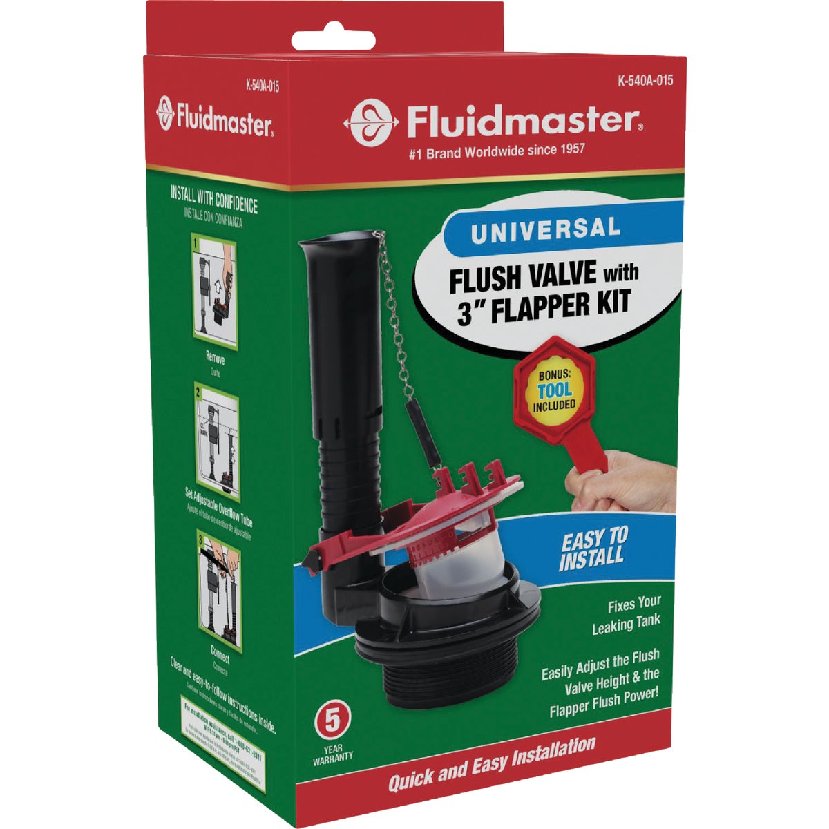 Fluidmaster Universal Flush Valve Repair Kit for 3 In. HET Toilet Image 6