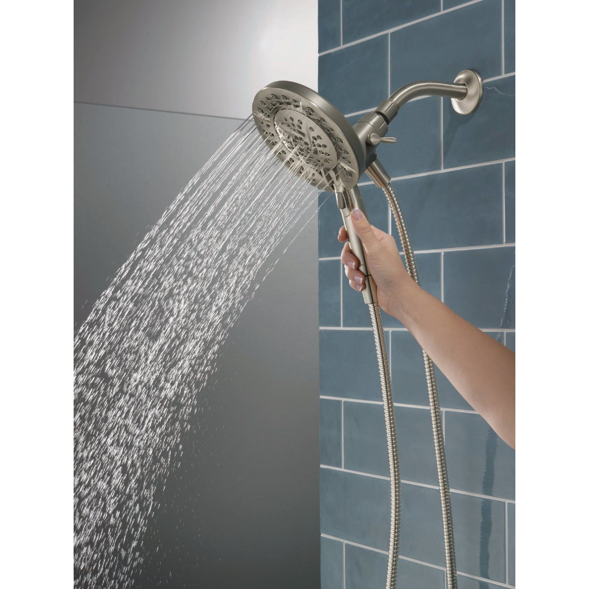 Delta In2ition 5-Spray 1.75GPM Two-In-One Shower, Satin Nickel Image 5