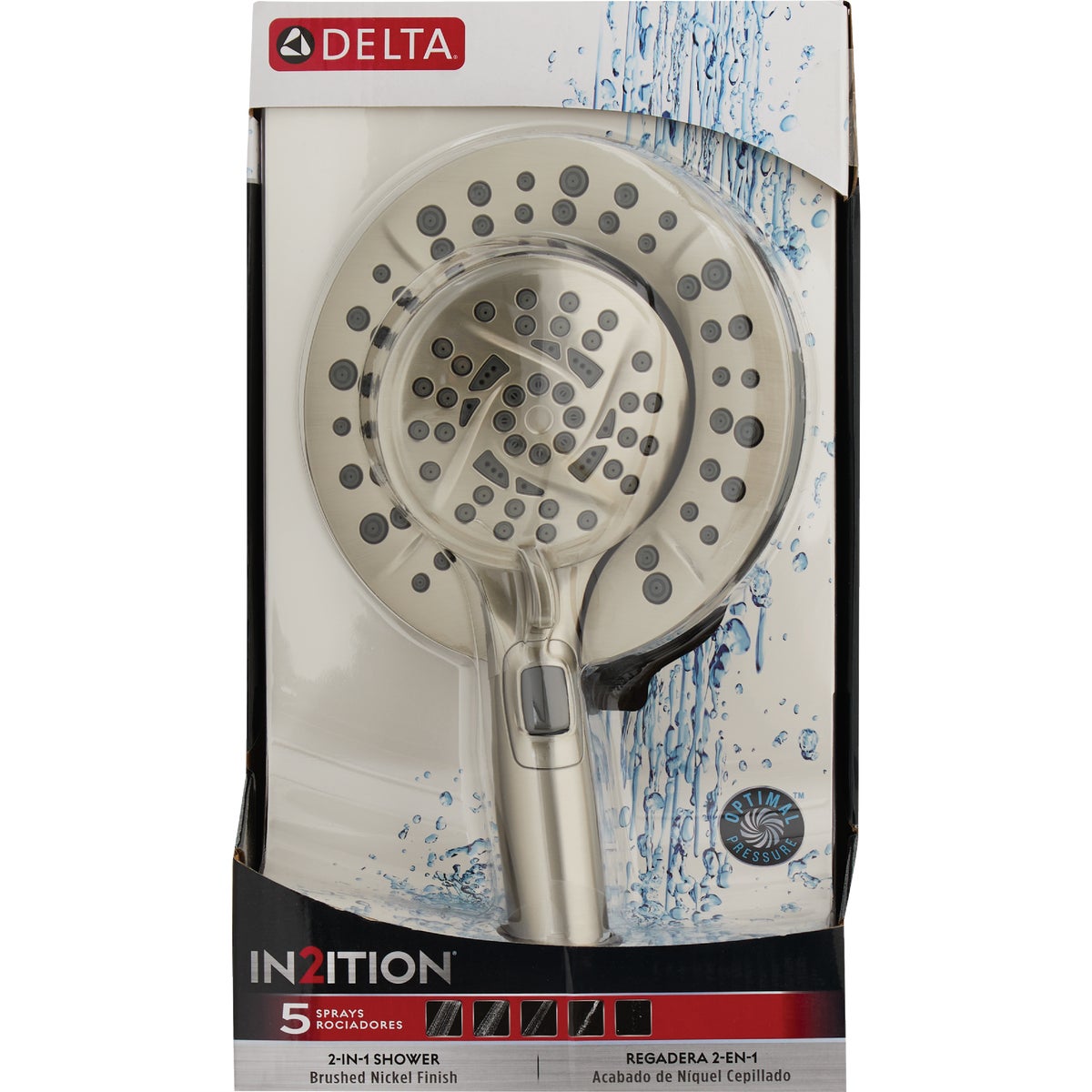 Delta In2ition 5-Spray 1.75GPM Two-In-One Shower, Satin Nickel Image 7