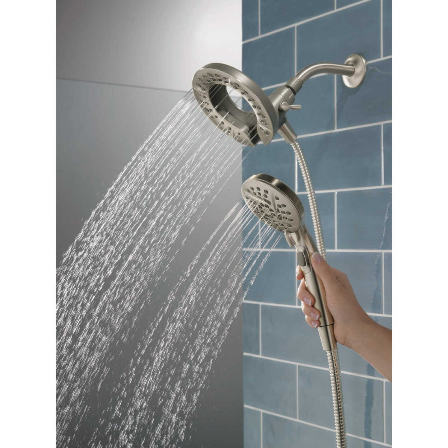 Delta In2ition 5-Spray 1.75GPM Two-In-One Shower, Satin Nickel Image 6