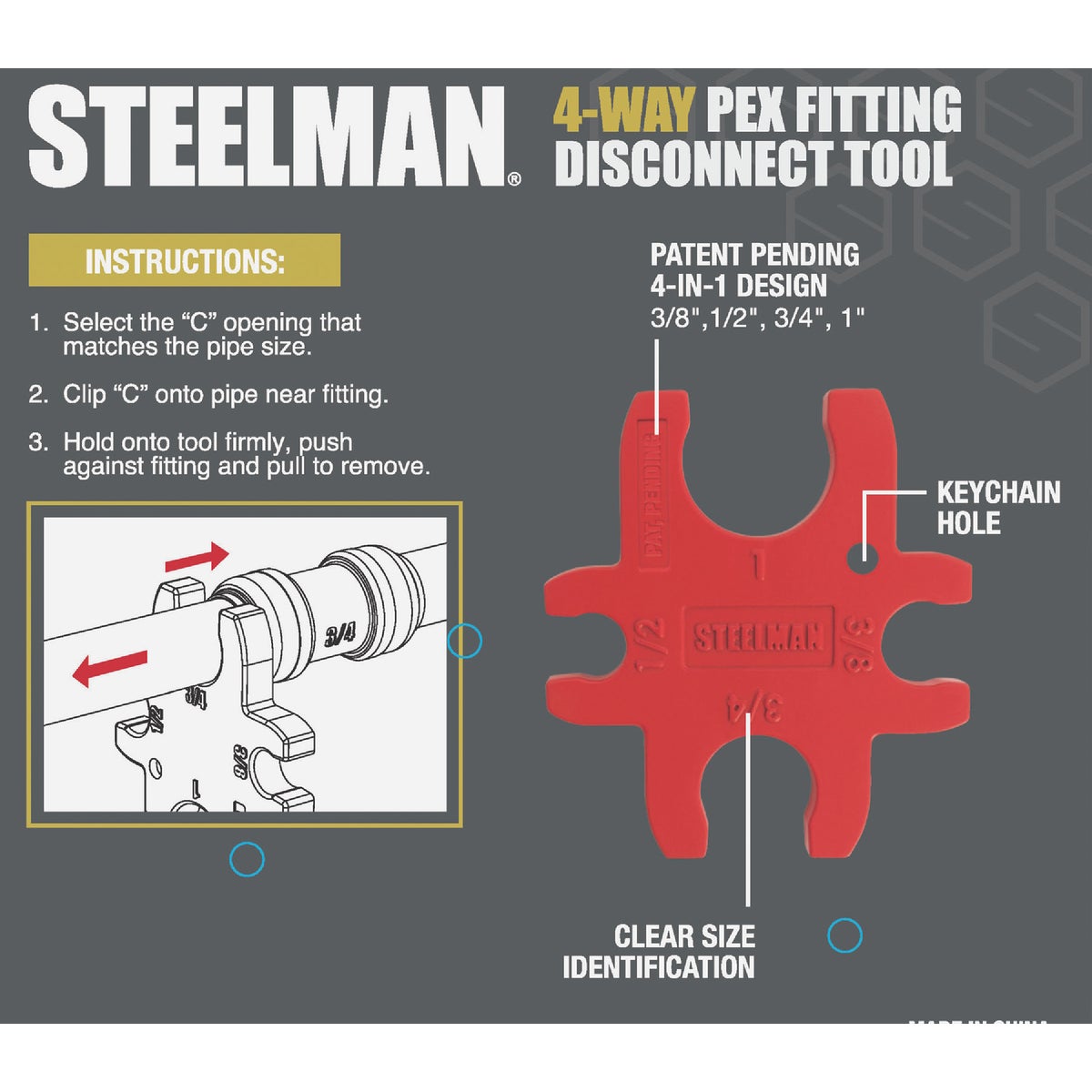 Steelman 4-Way PEX Fitting Disconnect Tool Image 2