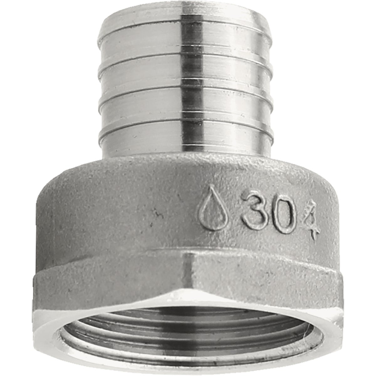 Plumbeez 1 In. x 1 In. FPT Stainless Steel PEX Adapter Image 1