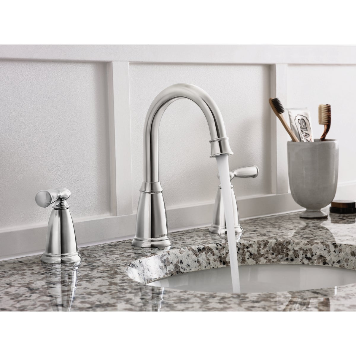 Moen Banbury 2-Handle Lever Widespread Bathroom Faucet, Chrome Image 3