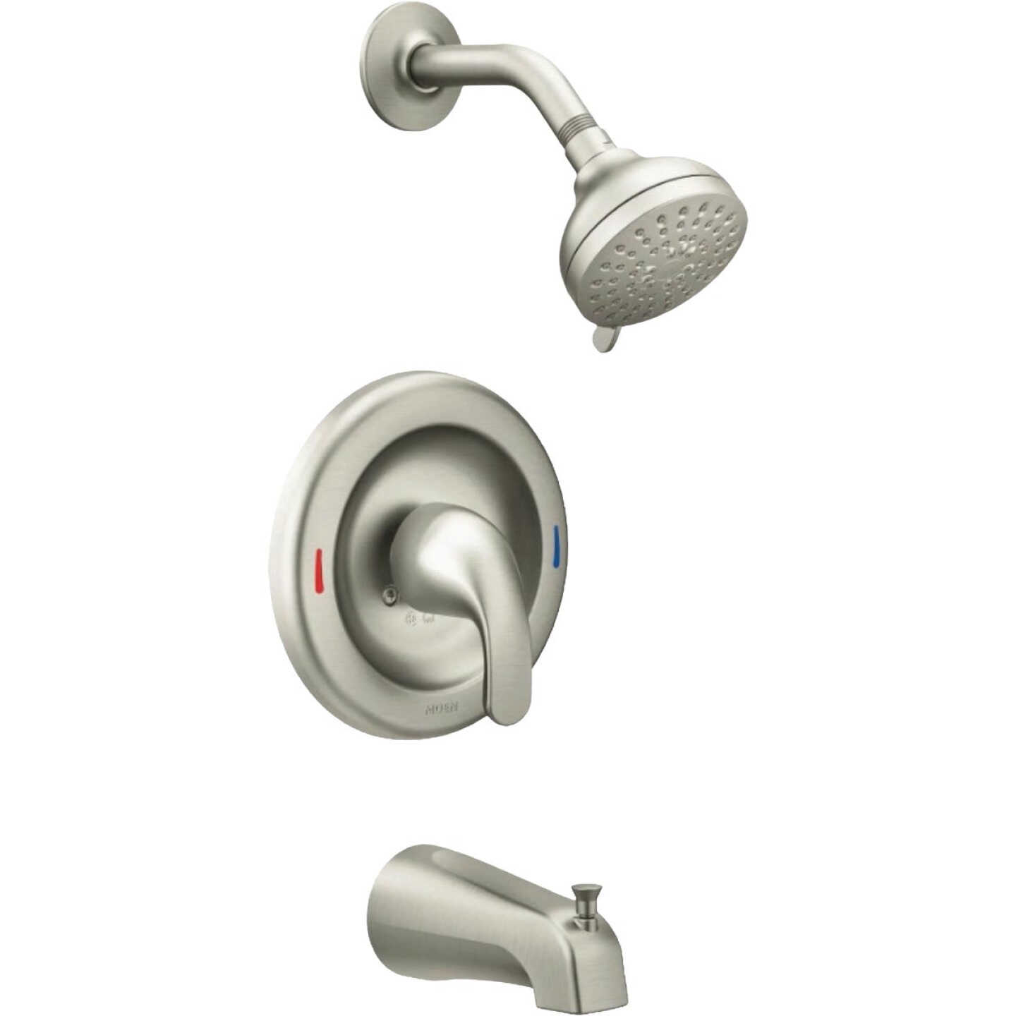 Moen Lindor Chrome Posi-Temp Single Handle Tub/Shower Faucet and Spray Head Image 1