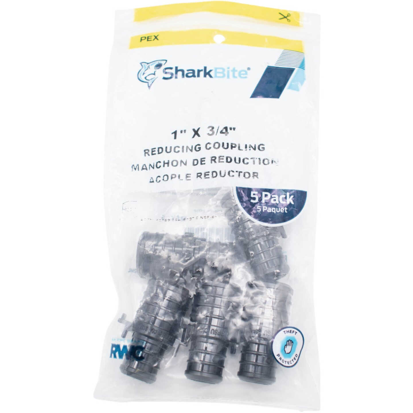 SharkBite PEX-B 1 In. x 3/4 In. Poly Alloy Barb Coupling (5-Pack) Image 2