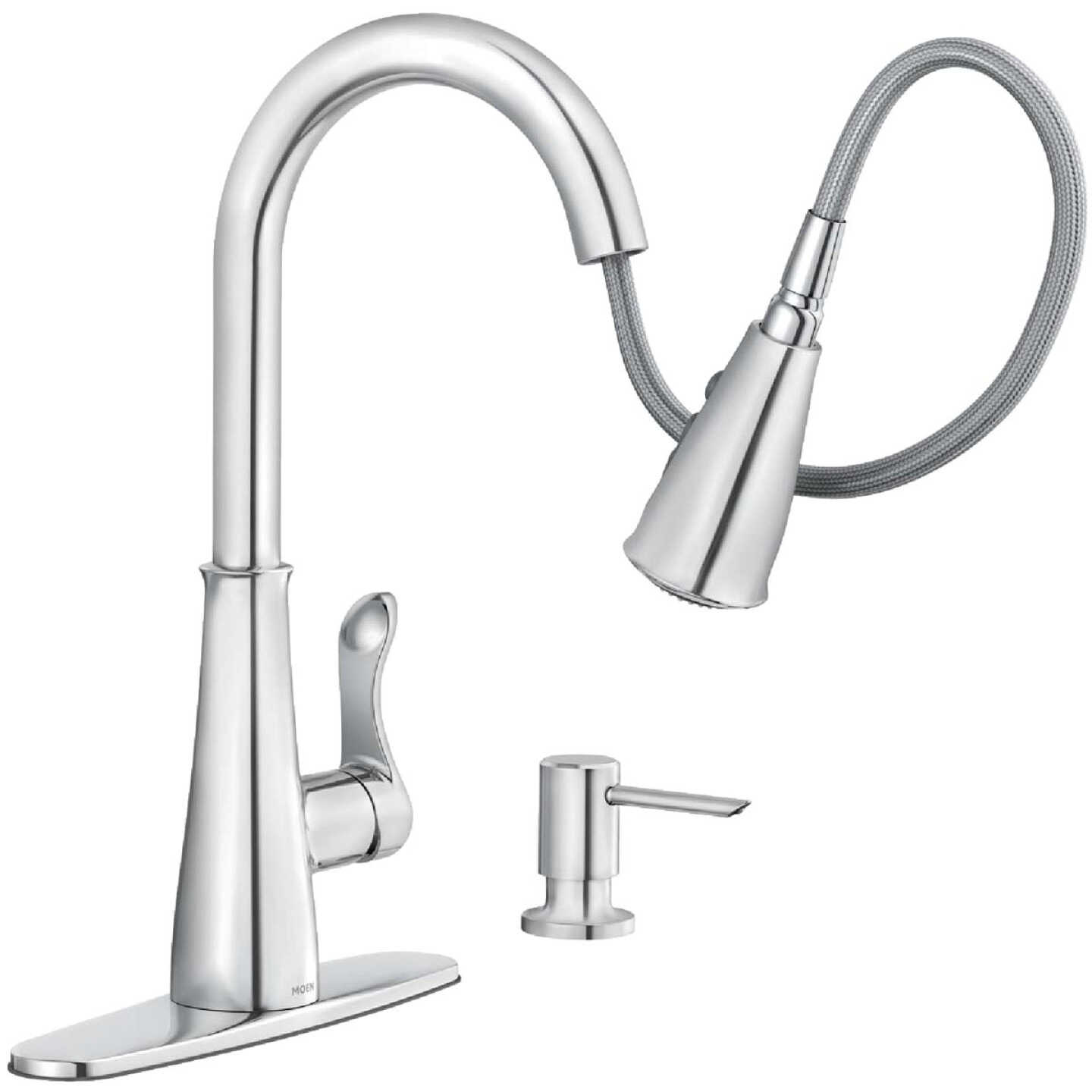 Moen Hadley 1-Handle Pull-Down Kitchen Faucet, Chrome Image 4