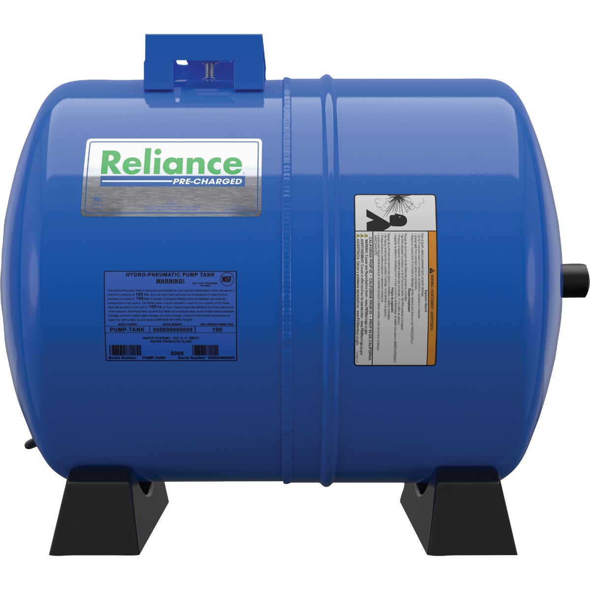 Reliance 14 Gal. Horizontal Pressure Tank Image 2