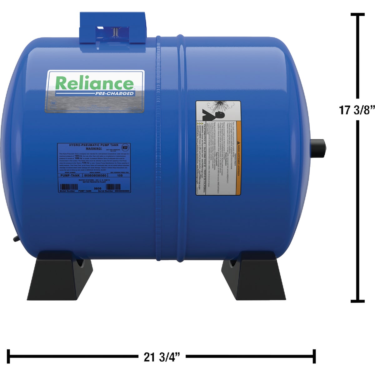 Reliance 14 Gal. Horizontal Pressure Tank