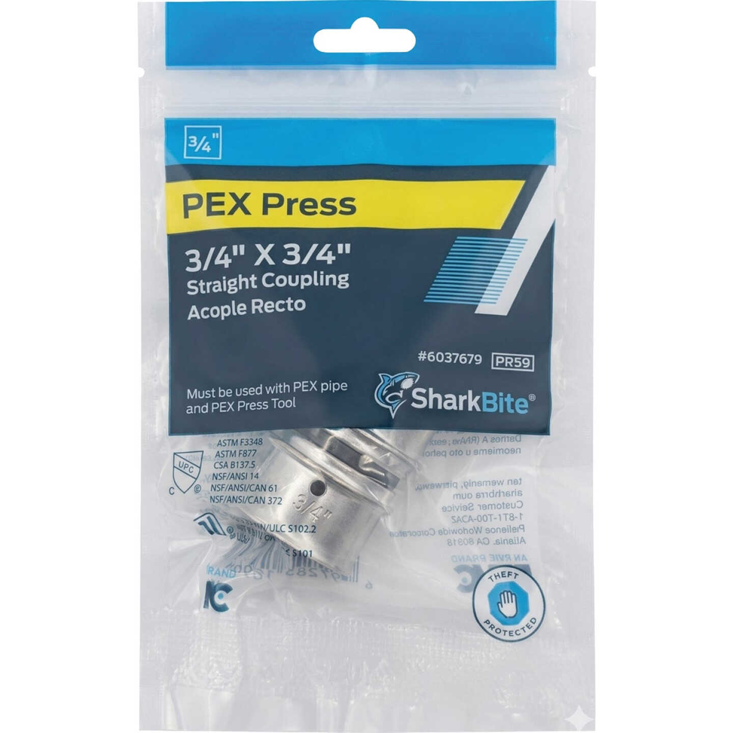 SharkBite 3/4 In. x 3/4 In. MNPT PEX Press Brass Adapter Image 2