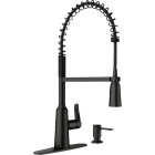 Moen Edwyn Matte Black Single-Handle High-Arc Kitchen Faucet Image 1