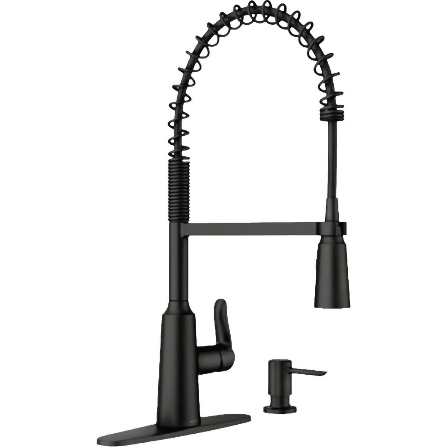 Moen Edwyn Matte Black Single-Handle High-Arc Kitchen Faucet Image 1