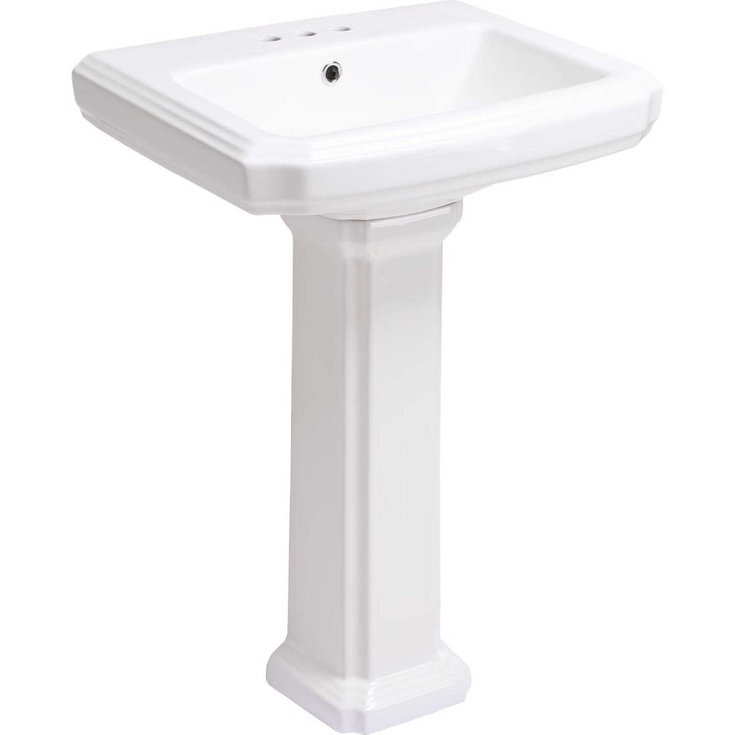 Common Goods Grove White Pedestal Sink Image 5