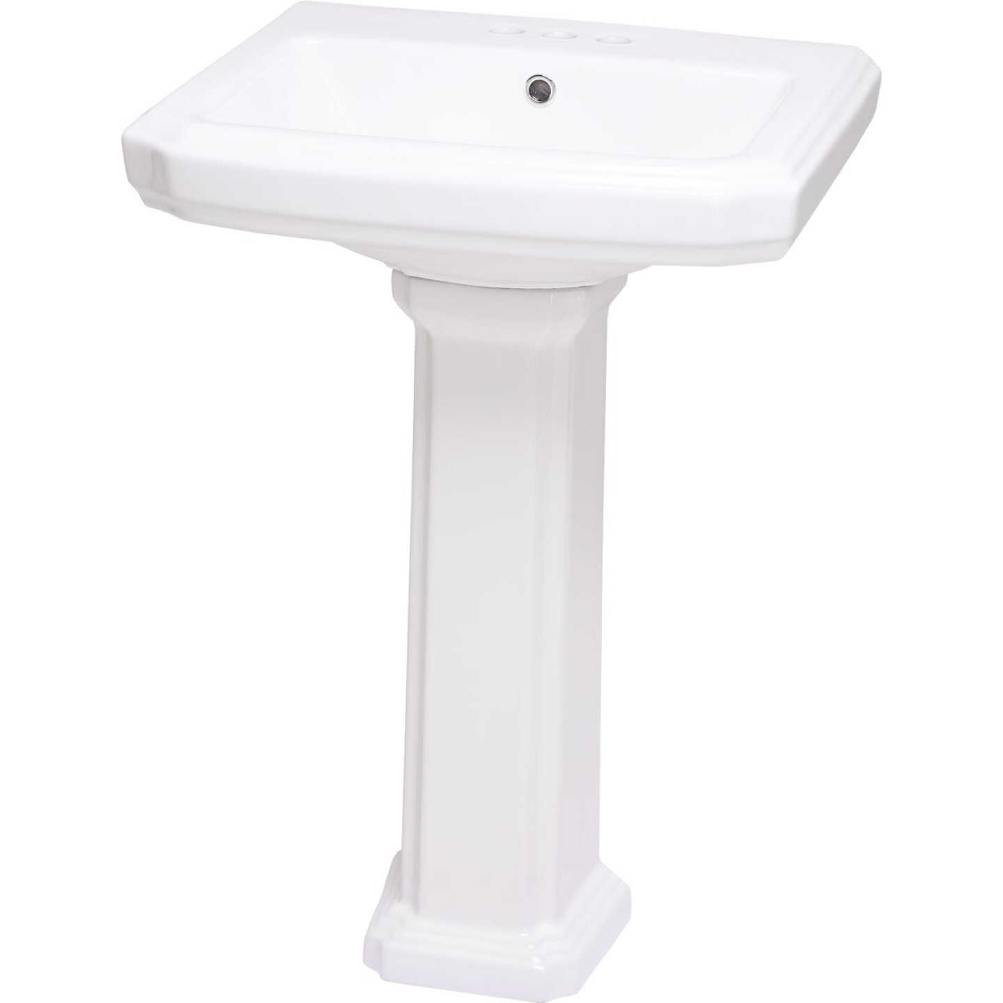 Common Goods Grove White Pedestal Sink Image 4