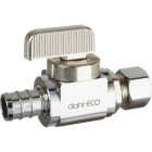 dahl 1/2 In. PEX Crimp x 3/8 In. OD Comp Straight Plated Supply Stop Image 1