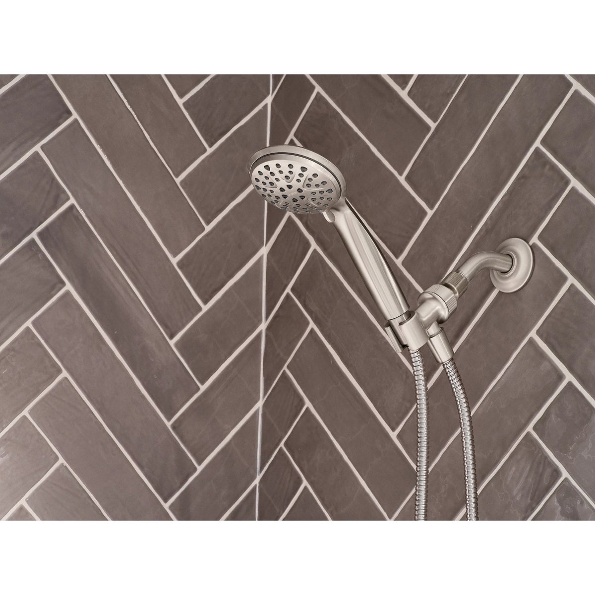Moen Spot Resistant Brushed Nickel 6-Function 4 In. Dia. Spray Head Handheld Shower Image 2