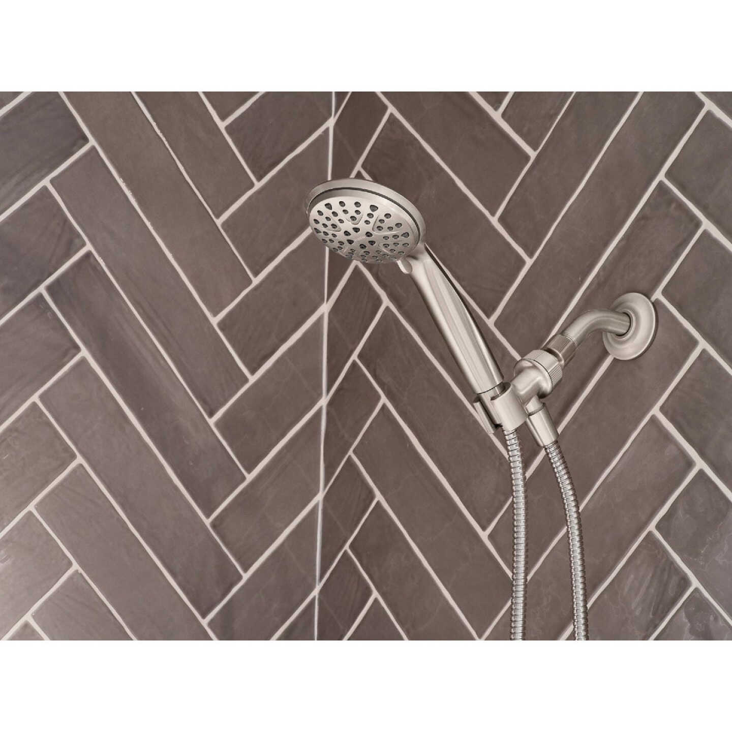 Moen Spot Resistant Brushed Nickel 6-Function 4 In. Dia. Spray Head Handheld Shower Image 2