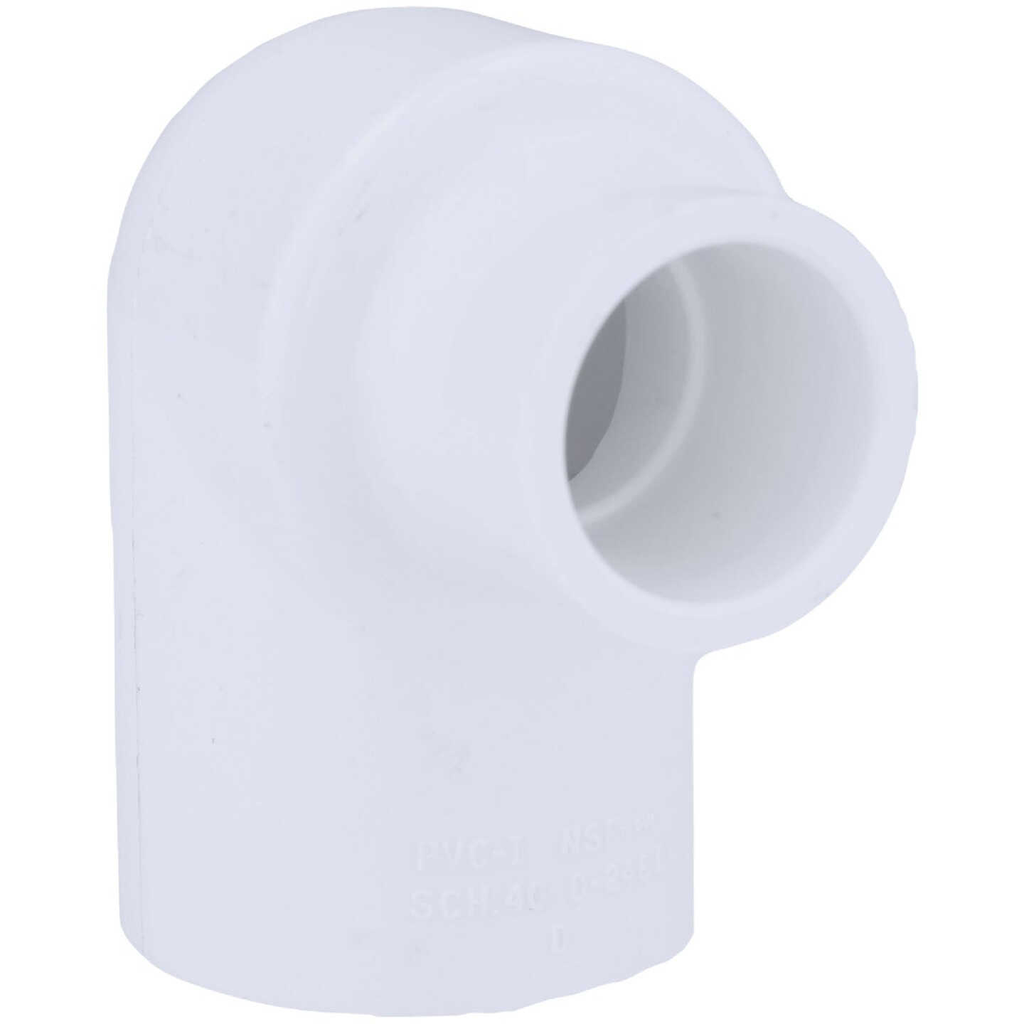 Charlotte Pipe 1 In. x 1/2 In. Slip x Slip Schedule 40 90 Deg. Reducing PVC Elbow (1/4 Bend) Image 1