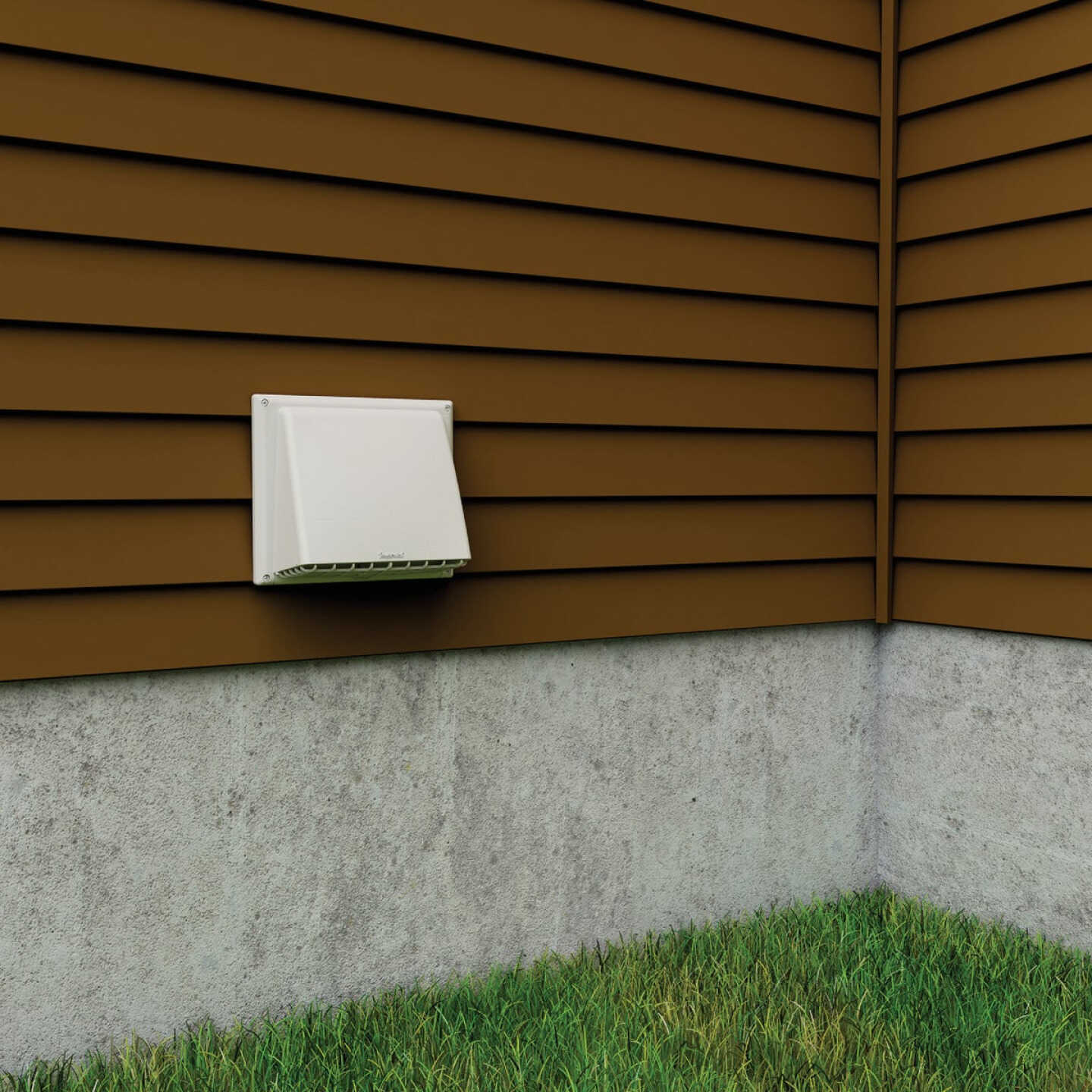 Imperial 6 In. - 7 In. White Plastic Kitchen Wall Vent Cap Image 2