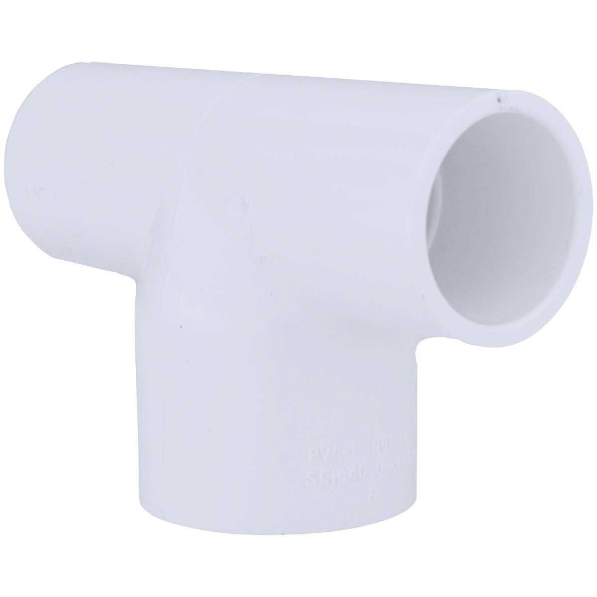 Charlotte Pipe 3/4 In. A x 3/4 In. B x 1 In. C Schedule 40 Pressure Reducing PVC Tee Image 1