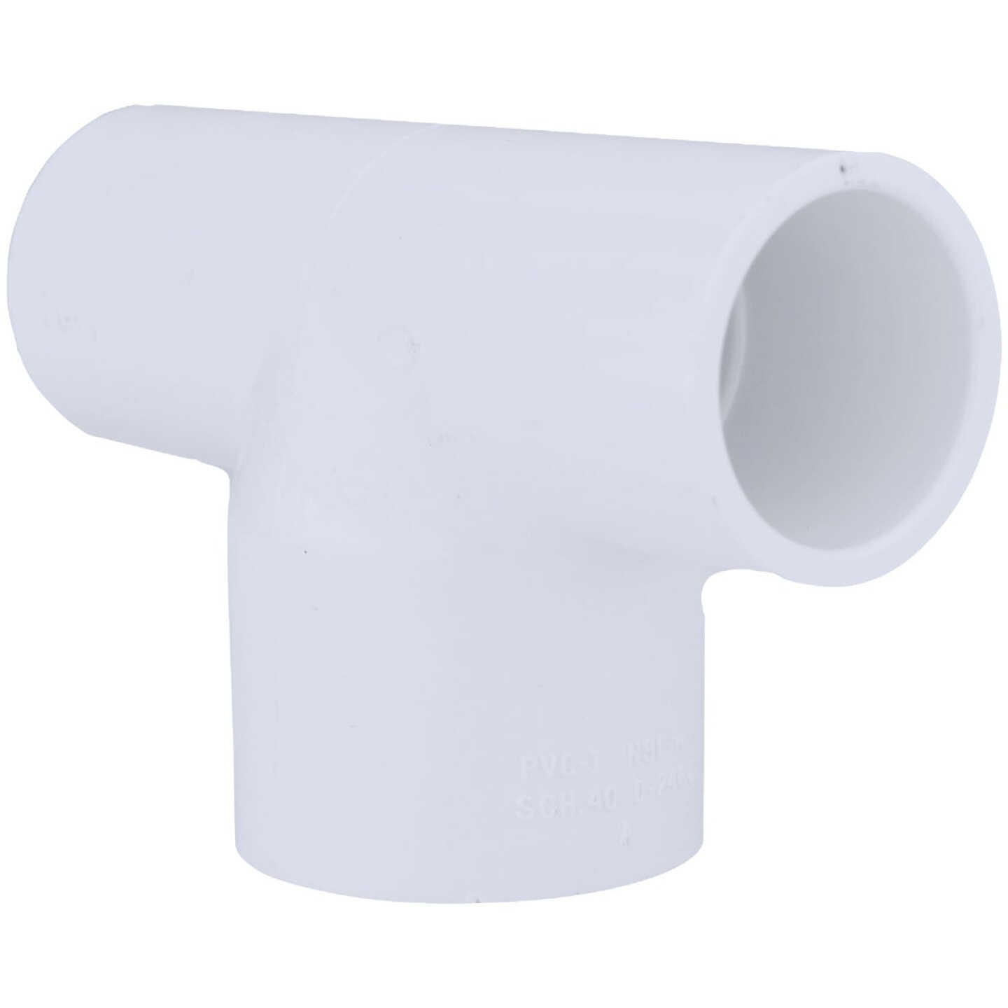 Charlotte Pipe 3/4 In. A x 3/4 In. B x 1 In. C Schedule 40 Pressure Reducing PVC Tee Image 1