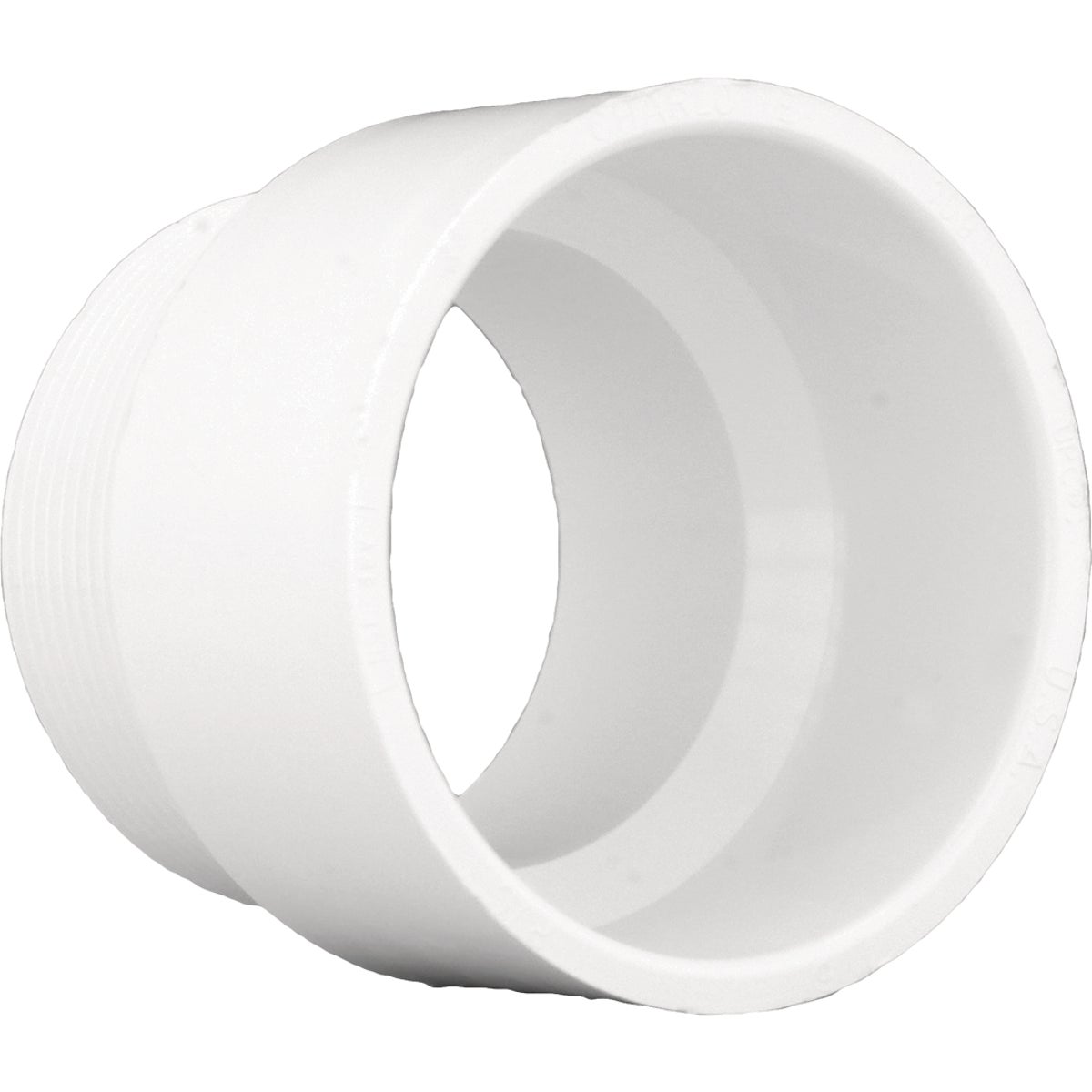 Charlotte Pipe 1-1/4 In. Hub x 1-1/4 In. MIP Schedule 40 DWV PVC Adapter