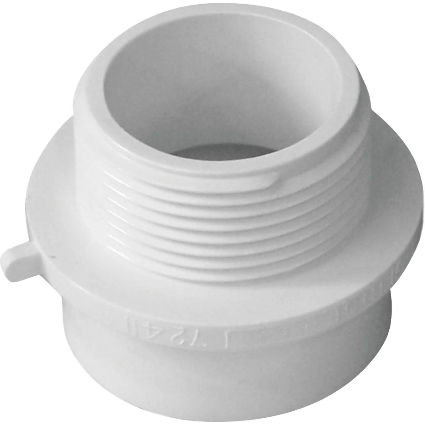 Charlotte Pipe 1-1/2 In. SPG x 1-1/4 In. MIP Schedule 40 DWV PVC Adapter Image 1