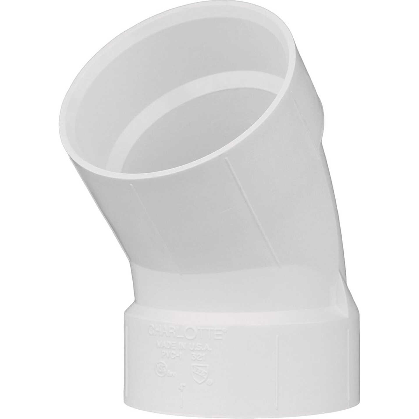 Charlotte Pipe 1-1/4 In. Schedule 40 45 Deg. Short Radius DWV PVC Elbow (1/8 Bend) Image 1