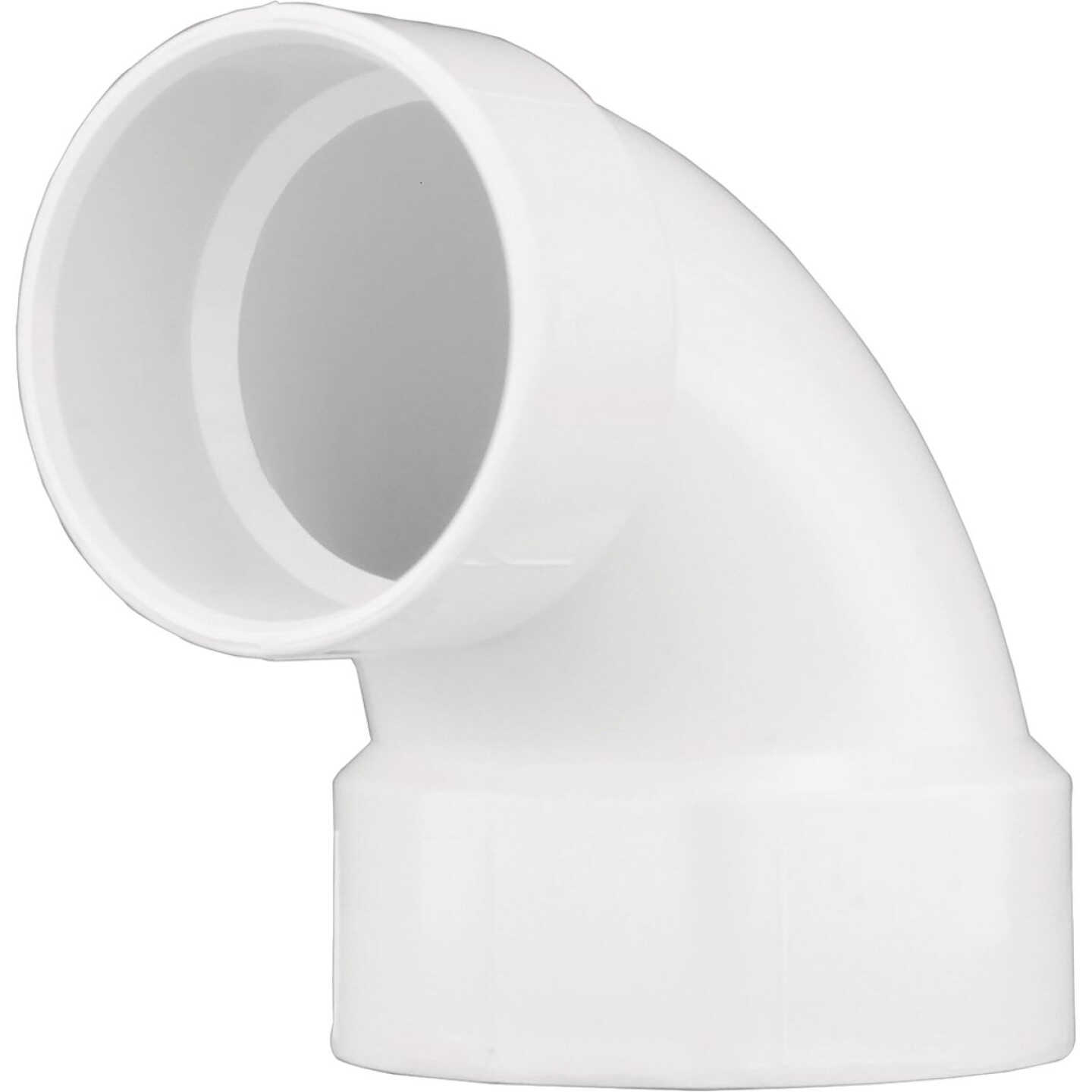 Charlotte Pipe 4 In. x 3 In. Schedule 40 90 Deg. PVC Reducing Closet Bend DWV PVC Elbow (1/4 Bend) Image 1