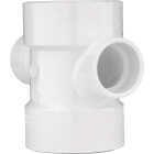 Charlotte Pipe 4 In. X 2 In. Reducing Double Sanitary PVC Tee Image 1