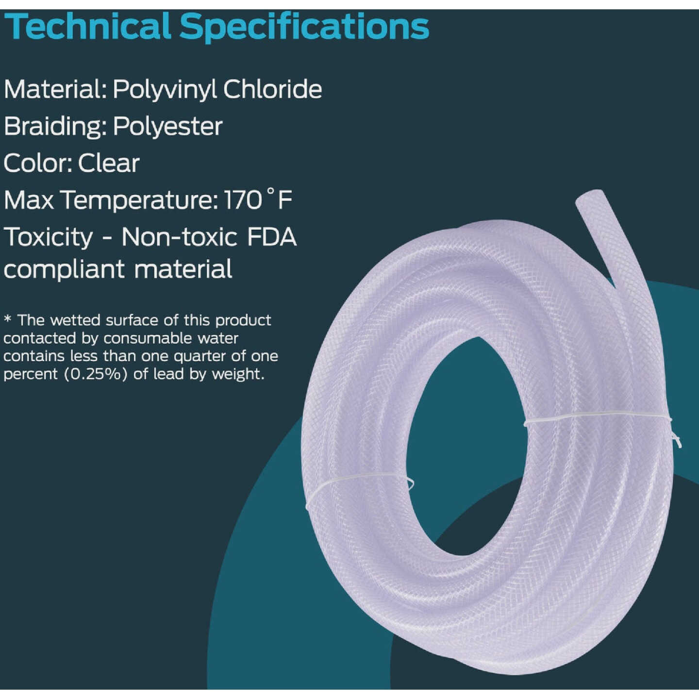 Eastman EZ-Flo 20 Ft. Braided Vinyl Tubing 3/8 In. ID x 5/8 In. OD Image 5