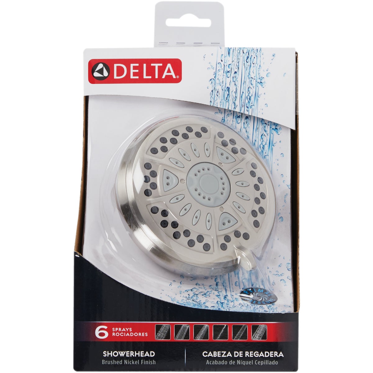 Delta 6-Spray 1.75 GPM Fixed Shower Head with SpotShield, Chrome Image 2