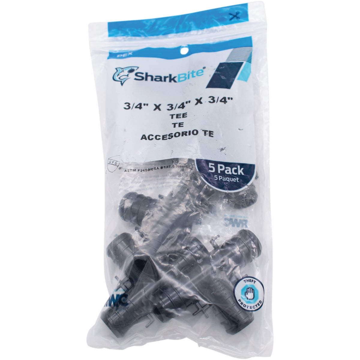 SharkBite PEX-B 3/4 In. Poly Alloy Barb Tee (5-Pack) Image 2