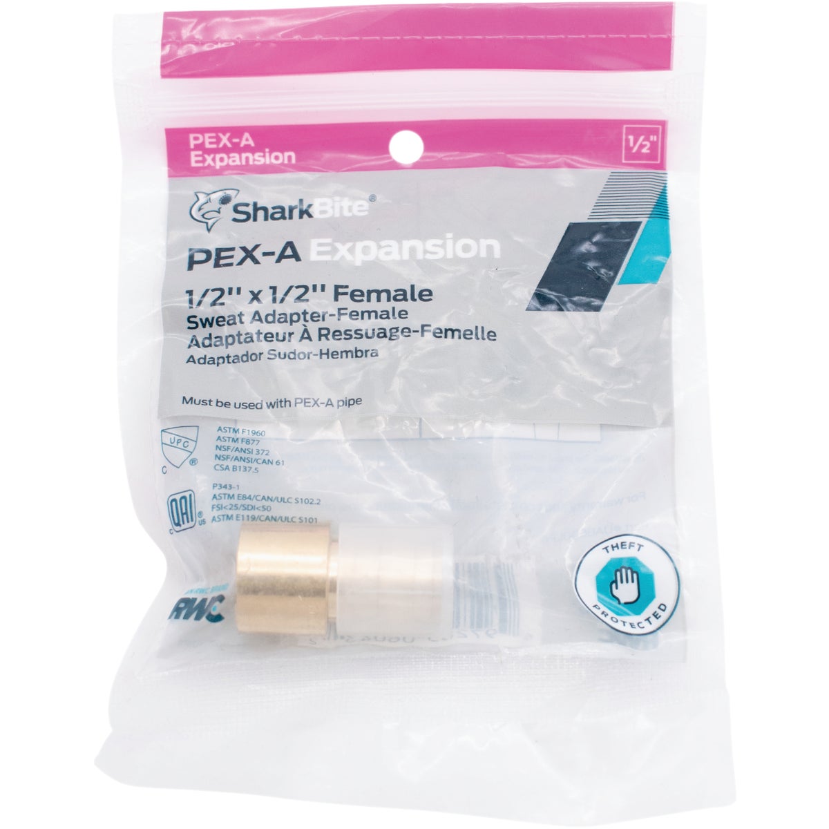 SharkBite PEX-A Brass 1/2 In. x 1/2 In. FSWT Sweat Adapter Image 2