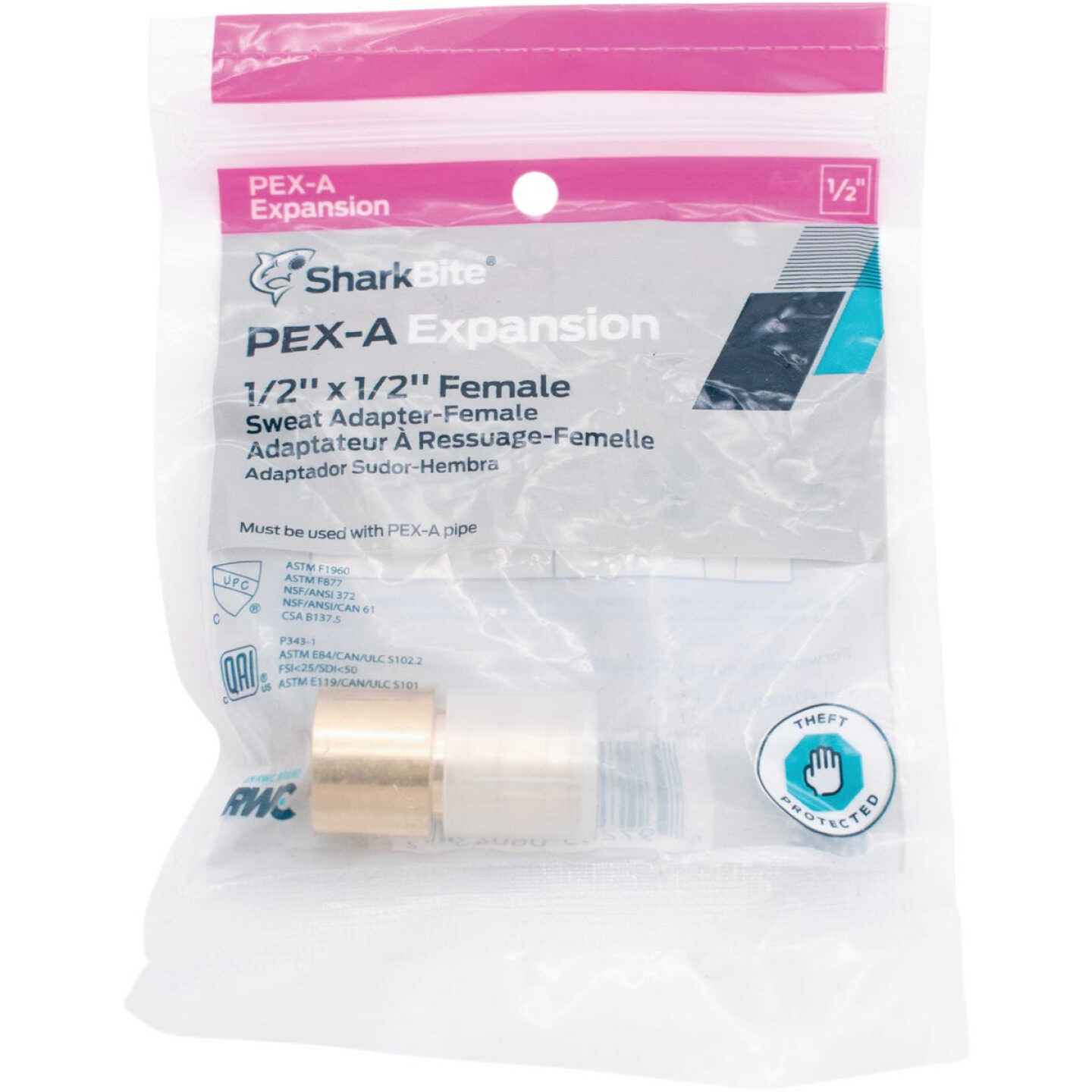 SharkBite PEX-A Brass 1/2 In. x 1/2 In. FSWT Sweat Adapter Image 2