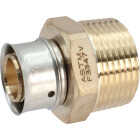 SharkBite 3/4 In. x 1 In. MNPT PEX Press Brass Adapter Image 3