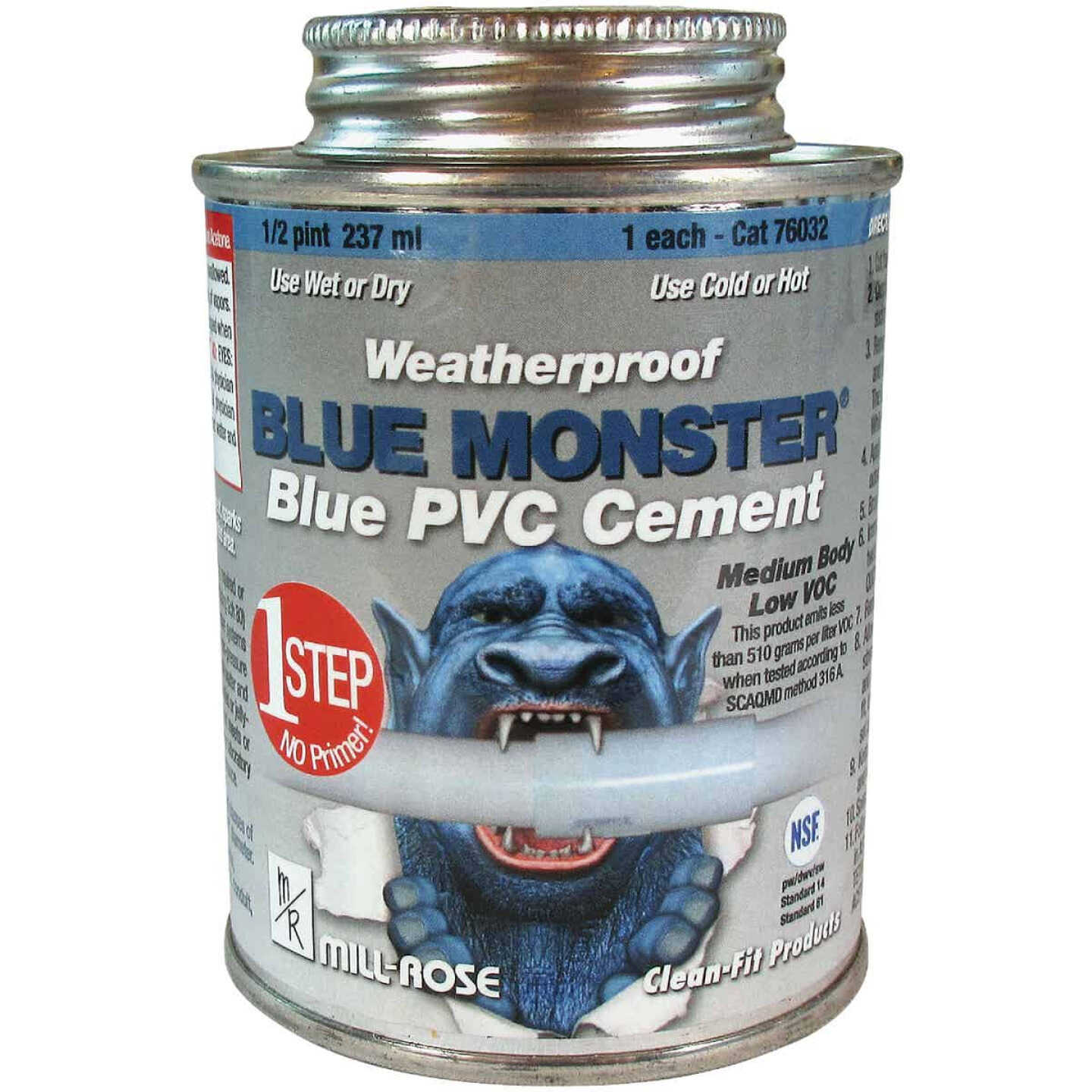 BLUE MONSTER 4 Oz. Weatherproof 1-Step Blue PVC Cement Image 1